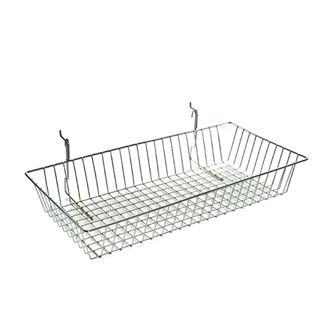 AZAR DISPLAYS 5"H Chrome Wire Basket, PK2 300625